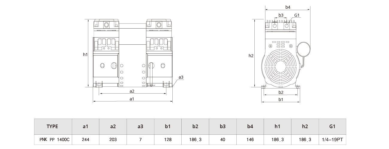 PNK PP 1400C无油压缩机